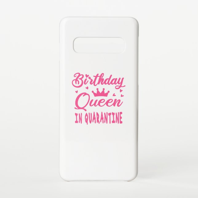 Capa Para Samsung Galaxy Rainha de aniversário em quarentena (Verso)