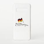 Capa Para Samsung Galaxy Traçado da linha do carro de corrida com bandeira<br><div class="desc">Traço de linha do carro com a bandeira alemã. Legal roupa com motivo de corrida motora. Uma combinação perfeita para todos os amantes de carros de corrida. Ideia de presente de excelente para adultos,  homens,  mulheres,  crianças e adolescentes.</div>