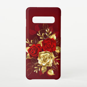 Capa Para Samsung Galaxy Três Rosas de joalharia
