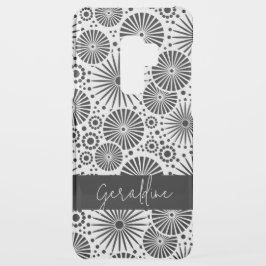 Capa Para Samsung Galaxy S9 Plus, Uncommon Nome geométrico estelar moderno em preto e branco 