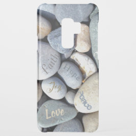 Capa Para Samsung Galaxy S9 Plus, Uncommon Seixos bíblicos da paz da alegria da fé da