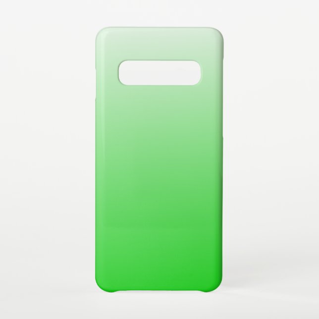 Capa Para Samsung Galaxy verde limão para gradiente branco #00cc00 (Verso)