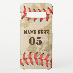 Capa Para Samsung Galaxy Vintage Personalizado Nome do Baseball Número Retr