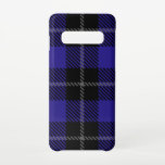 Capa Para Samsung Galaxy Xadrez Real Azul Preto<br><div class="desc">Um padrão moderno de xadrez em cores vibrantes e elegantes de cinzas azul,  preta e prata. Trendy,  clássico,  versátil.</div>