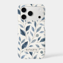 Capa personalizada Blue Leaf para iPhone / iPad