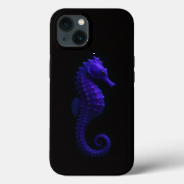 Capa preta 4 Luxe para iPhone 13 Cavalo-marinho Vi