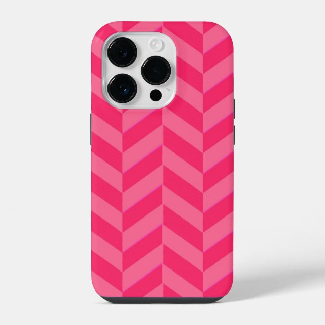 Capa Protettora e Chic com Chevron Rosa (Verso)