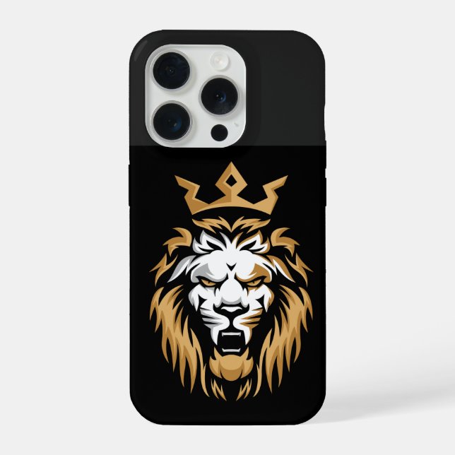 Capa Royal Crown Lion para iPhone 15 Pro Max (Verso)
