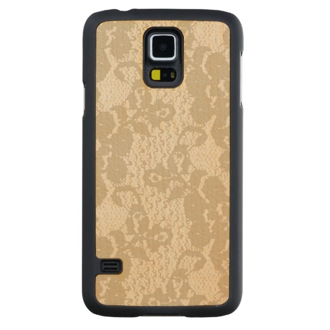 Capa Slim De Bordo Para Galaxy S5 Laço bege (Verso)