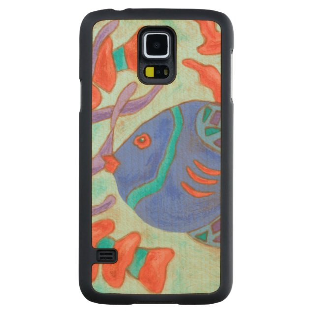 Capa Slim De Bordo Para Galaxy S5 Peixe Pop (Verso)