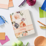 Capa Smart Para iPad Chique Floral iPad Case<br><div class="desc">Este Chique Floral iPad Case tem um design de rosa floral bonito na frente com espaço para você personalizar com seu nome. As cores utilizadas incluem o pincel, o pêssego, a laranja, a ameixa e a azeitona. Tudo é mostrado em um fundo colorido de creme. Este belo caso ipad coordena-se...</div>