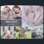 Capa Smart Para iPad Colagem de fotos da família linhas brancas do bloc<br><div class="desc">Transforme seu tablet em uma galeria de seus momentos mais preciosos com nosso Cobrir inteligente de fotos da família Chalkboard iPad "Memórias Cerejadas". Este cobrir não é apenas um acessório protetor, mas uma vitrine personalizada de suas memórias familiares favoritas, refletindo a popular tendência de personalização fotográfica observada nos itens mais...</div>