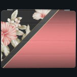 Capa Smart Para iPad Elegante Na moda Vermelho,Floral<br><div class="desc">Preto e vermelho com flores,  um design elegante e sofisticado.</div>