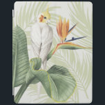 Capa Smart Para iPad Folhas De Palma Com Pássaro Branco<br><div class="desc">"Avian Paradise II" de Grace Popp. Palma Com Pássaro Tropical Branco. | 157016GG</div>
