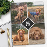 Capa Smart Para iPad Foto Personalizada Colagem de Pet Dog Foto Monogra<br><div class="desc">Agora você pode carregar seu melhor amigo com você aonde quer que você vá com este personalizado caso de capa de ipad de foto de um cão. Este design de colagem de 4 fotos é moderno, elegante, legal e fofo. Personalize com sua foto favorita de cachorro, foto de gato ou...</div>