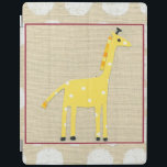 Capa Smart Para iPad Girafa Amarela com Bolinhas Brancas<br><div class="desc">Embora não haja folhas para esticar para essa girafa amarela,  ela mantém a cabeça erguida. Uma obra maravilhosa de June Erica Vess que seria uma adorável adição a qualquer casa,  especialmente uma com crianças. Compre seu impressão hoje!</div>