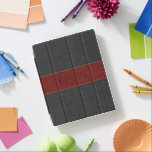 Capa Smart Para iPad Impressão de Couro Preto e Vermelho Masculino<br><div class="desc">Imagem legal do couro cabeludo preto e vermelho,  cochonilha,  com monograma personalizável.</div>