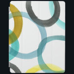 Capa Smart Para iPad Intertravando Círculos Amarelo e Azul<br><div class="desc">Um impressão simples de interligar círculos amarelos e azuis por Megan Meagher. O fundo branco deixa as cores dos círculos pop. Compre o seu hoje!</div>