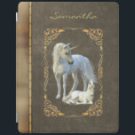 Capa Smart Para iPad Leather Book do Unicorn Lover Bronze<br><div class="desc">Este design pode ser personalizado na área fornecida pela alteração da foto e/ou do texto. Ou pode ser personalizado escolhendo o clique para personalizar outra opção e excluir ou alterar a cor do plano de fundo, adicionar texto, alterar a cor ou o estilo do texto ou excluir o texto de...</div>