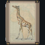 Capa Smart Para iPad Mapa da África e uma Girafa<br><div class="desc">Este trabalho de arte agradará a qualquer viajante e amante de os animais do mundo. O fundo representa o mapa da África e há uma imagem de uma girafa em cima dela. Nesta imagem,  as bordas fazem dela a peça decorativa perfeita.</div>