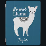 Capa Smart Para iPad Moderno e fofo NO Prob Lama com nome azul<br><div class="desc">Llama moderno sem propósitos e sem propósitos com o Cobrir Azul iPad Inteligente Adicione um toque de diversão e personalidade ao seu iPad com o nosso Llama moderno sem propósitos e sem propósitos com o Cobrir Azul iPad Smart. Apresentando uma ilustração lúdica divertida e a citação humorística "NO prob Lama"...</div>