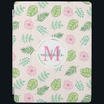 Capa Smart Para iPad Monograma Floral Clássico Moderno<br><div class="desc">Cobrir inteligente iPad do Monograma Floral Moderno</div>