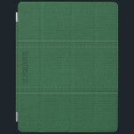 Capa Smart Para iPad Monograma Vintage Folha Verde Escura<br><div class="desc">Legal tons verdes visual (imagem) com efeito de pontos (efeito imagem) e monograma personalizável</div>