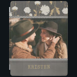Capa Smart Para iPad Nome de Foto Personalizado do País Floral Moderno<br><div class="desc">Esta design floral floral, pontos e borda costurada ao redor da sua foto favorita com o seu nome abaixo. #foto #floral #botânico #elegante #flores #personalizado #personalizado #moderno #legal #país #nome #addyourown #trendy #trendy #trending #diy #stripes #pontos #padrão #grunge #moda #estilo #na moda #tabletcase #eletrônicos #capas #ipadcase #ipadcase #gifc #feminina #feminina...</div>