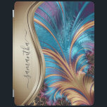 Capa Smart Para iPad Nome Dourado e Fractal Moderno<br><div class="desc">Este design também está disponível em outros modelos de telefone. Escolha Tipo de dispositivo para ver outros iPhone, Samsung Galaxy ou Google capas. Alguns estilos podem ser alterados selecionando Estilo se essa for uma opção. Este design pode ser personalizado na área fornecida pela alteração da foto e/ou do texto. Ou...</div>