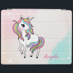 Capa Smart Para iPad Ombre Adorável de Estrelas Mágicas do Unicórnio<br><div class="desc">Adorável unicórnio mágico. Um design elegante e sofisticado.</div>