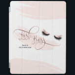 Capa Smart Para iPad Ouro cor-de-rosa dos chicotes dos olhos da<br><div class="desc">Este cobrir esperto do iPad na moda e elegante com os olhos cor-de-rosa tirados mão do ouro (as pestanas e as testas) é perfeito para o chefe do chicote/maquilhadores, negócio da extensão da pestana, extensão do chicote, bloggers da forma, bar do chicote, o salão de beleza… Os detalhes da folha...</div>