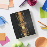 Capa Smart Para iPad Ouro elegante & damasco preto<br><div class="desc">Ouro elegante & capa de ipad preta do damasco. 100% customizável. Apronte para preencher as caixas ou para clicar sobre o botão da PERSONALIZAÇÃO para adicionar, mover, suprimir ou mudar de alguns do texto ou dos gráficos. Feito com vetor de alta resolução e/ou os gráficos digitais para um impressão profissional....</div>