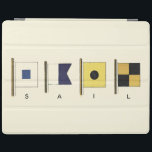 Capa Smart Para iPad Pintura de quatro sinalizadores com vela escrita p<br><div class="desc">Uma frase não tão sutil ao viagem dos mares,  esta pintura apresenta quatro bandeiras com a palavra "vela" escrita por baixo delas. Você sente o chamado do oceano? Um presente perfeito para aquele especial que você quer levar um cruzeiro com você!</div>