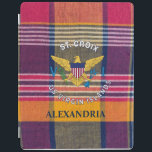 Capa Smart Para iPad RUA de bandeira das Ilhas Virgens dos EUA. Xadrez<br><div class="desc">RUA da bandeira das Ilhas Virgens dos EUA. Croix Madras Xadrez iPad Smart Cobrir excelente para aqueles que têm amor pelas Ilhas Virgens dos EUA. Tem o padrão das Ilhas Virgens dos EUA Flag e Madras. Personalize-o com suas informações.</div>
