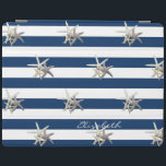 Capa Smart Para iPad Starfish Adorável, Marinho Azul, Stripes Personali<br><div class="desc">Espadarte divertida adorável em fundo azul marinho.Personalize o nome para você mesmo ou como uma ideia de presente fofo.</div>
