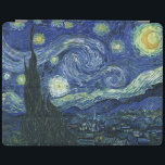 Capa Smart Para iPad Starry Night Vincent van Gogh Fine Art Painting<br><div class="desc">Vincent van Gogh (holandês, 1853 - 1890) Starry Night, 1889, Oil on canvas Unframed: 73 × 92 cm (28, 7 × 36, 2 pol) Esta pintura mostra a vista da janela virada para leste da sala de asilo de Van Gogh na Santo-Rémy-de-Provence Ele acrescentou uma vila idealizada. Está na coleção...</div>