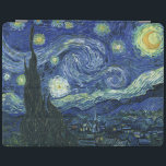 Capa Smart Para iPad Starry Night Vincent van Gogh Fine Art Painting<br><div class="desc">Vincent van Gogh (holandês, 1853 - 1890) Starry Night, 1889, Oil on canvas Unframed: 73 × 92 cm (28, 7 × 36, 2 pol) Esta pintura mostra a vista da janela virada para leste da sala de asilo de Van Gogh na Santo-Rémy-de-Provence Ele acrescentou uma vila idealizada. Está na coleção...</div>