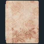 Capa Smart Para iPad Vintage Floral Collage<br><div class="desc">Rosas gravados Grungy e hydrangeas,  guião postal vintage e música em tons sépias.</div>