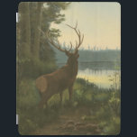 Capa Smart Para iPad Vista de trás de Elk Olhando sobre um lago<br><div class="desc">Você mora longe da natureza? Esta bela e,  no entanto,  clássica dá uma impressão de paz e as cores da alce são precisas,  o que torna esta imagem muito realista. Obtenha esta arte estilizada da natureza em seus produtos favoritos!</div>