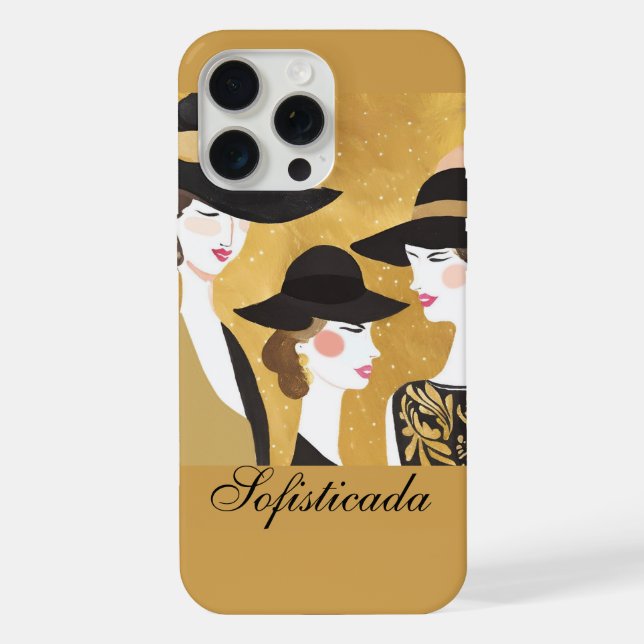 Capa sofisticada para iPhone 15 Pro Max (Verso)