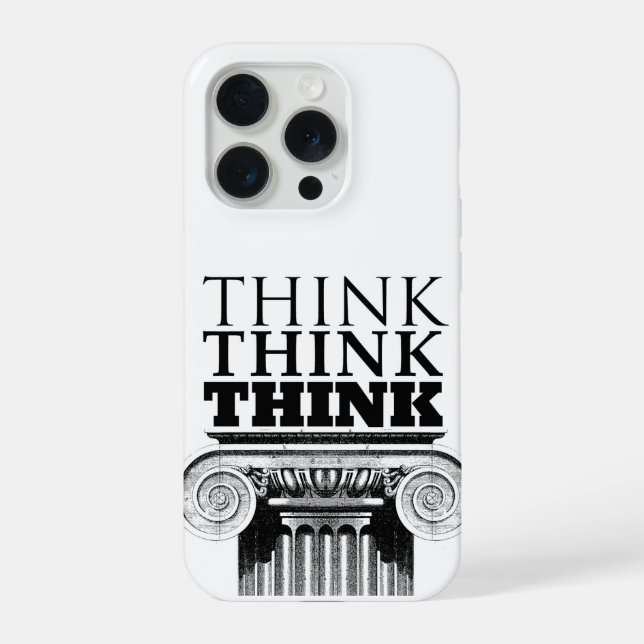 Capa Think Think Think para iPhone 15 Pro  (Verso)
