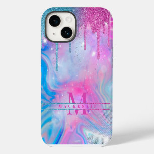 Capa Unicórnio com Efeito Holográfico de Chuva de