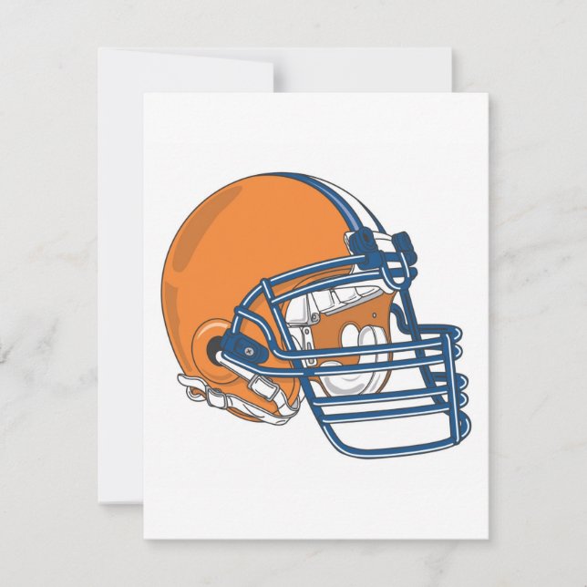Capacete azul laranja (Frente)