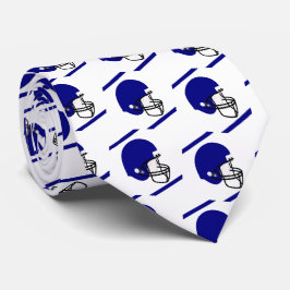Capacete de Futebol Azul na Gravata Branca