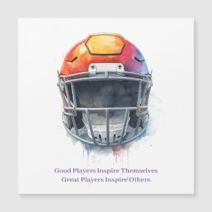 Capacete de Futebol Motivacional Inspirador