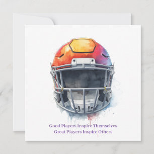 Capacete de Futebol Motivacional Inspirador