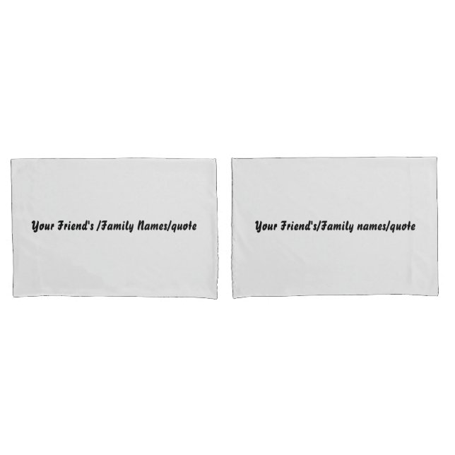 Capas de Almofada Brancas com Nome Personalizado – (Frente - conjunto)