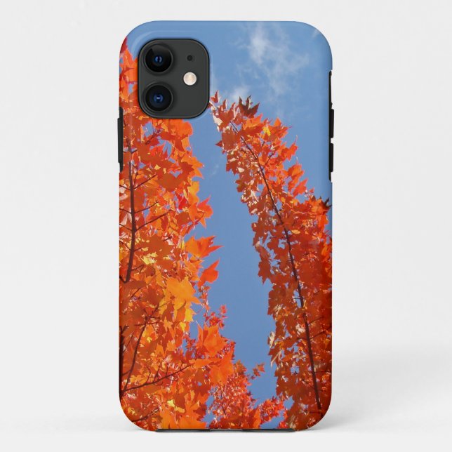 Capas de celular para iPhone com Folhas de Outono  (Verso)