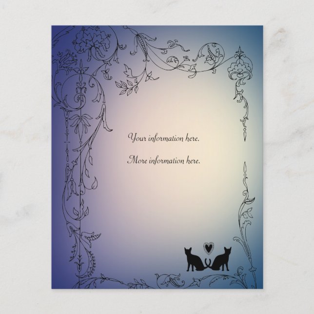 Capas de Gato de Jardim Inserção de Casamento (Frente)