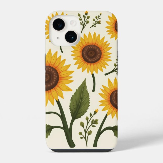 Capas de iPhone 14 girassol (Verso)